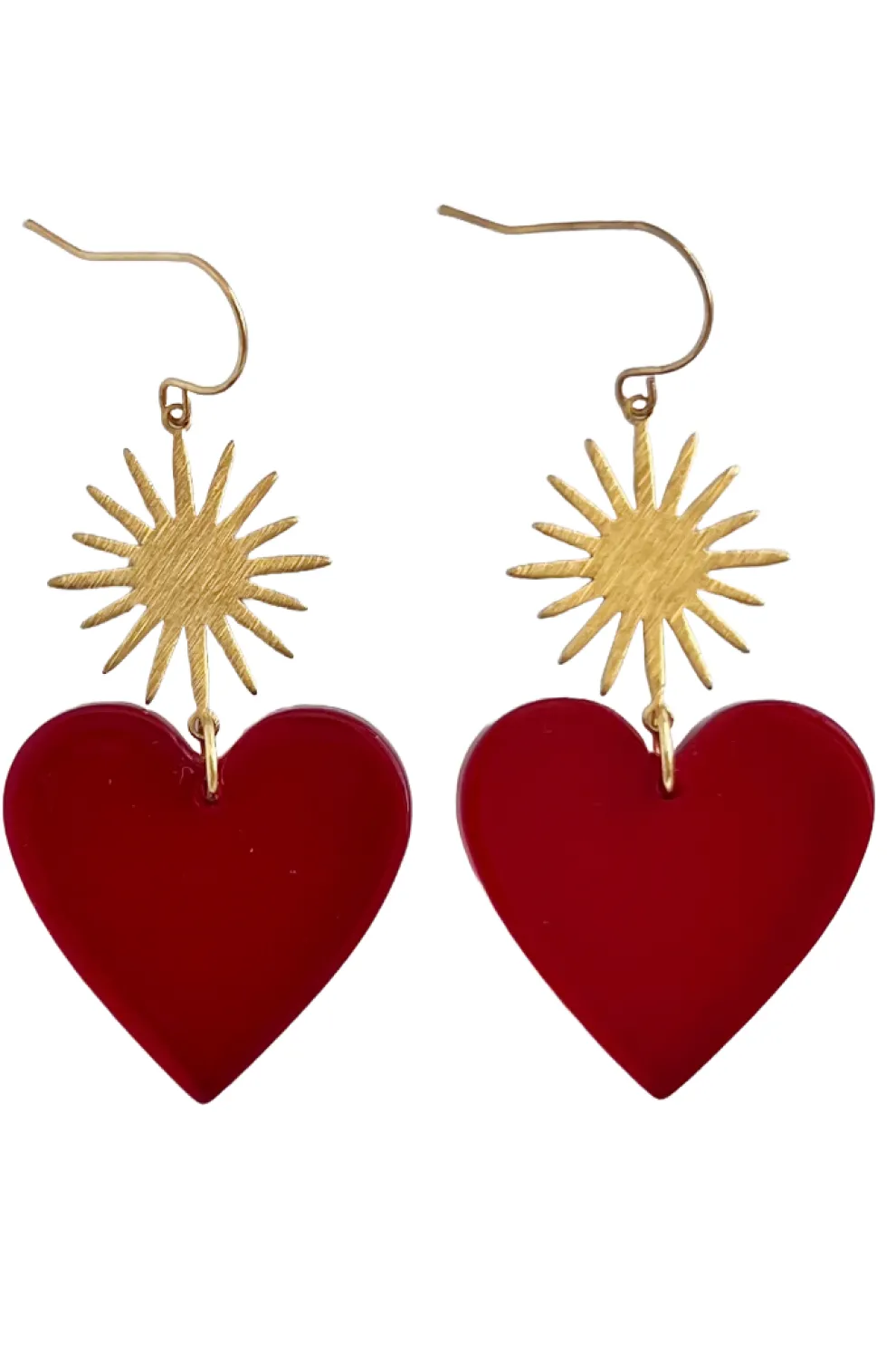 YELLOW DOTS STUDIO Boucles d'oreilles Pendantes Rouges