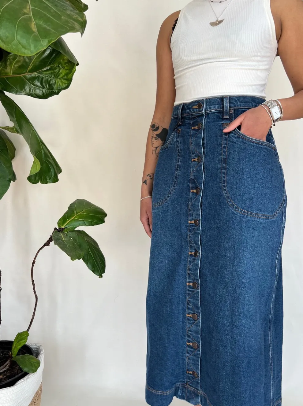YOGA JEANS Skirt - Hibiscus