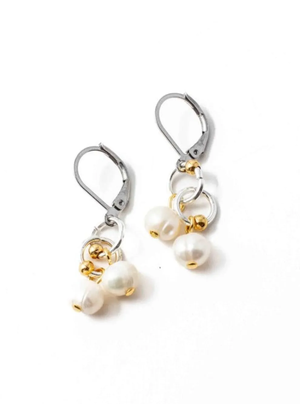 ANNE-MARIE CHAGNON Damky Earrings - Silver and Gold