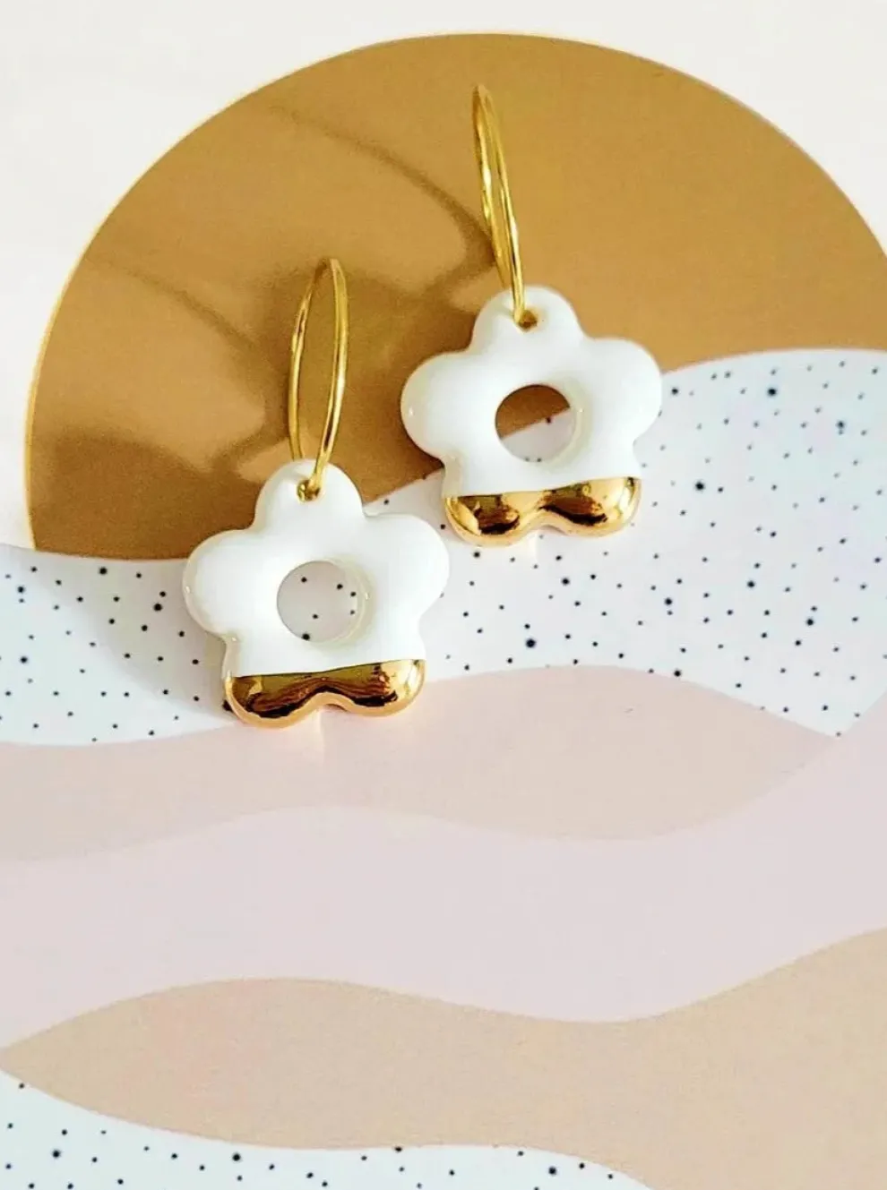 KAG Ceramic Flower Earrings