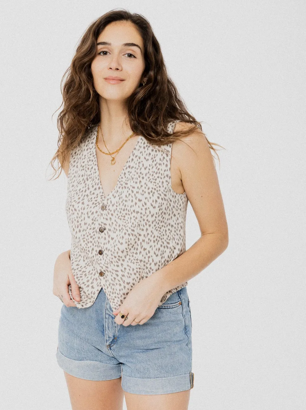 PINEAPPLE BANANAS Haut Méli - Ivory pattern