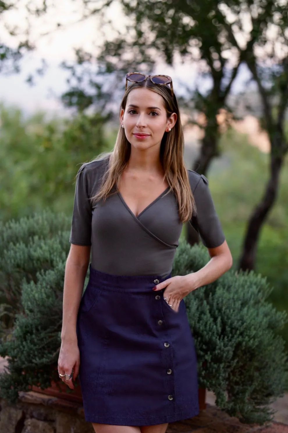 MEEMOZA Louisa Skirt - Dark Denim