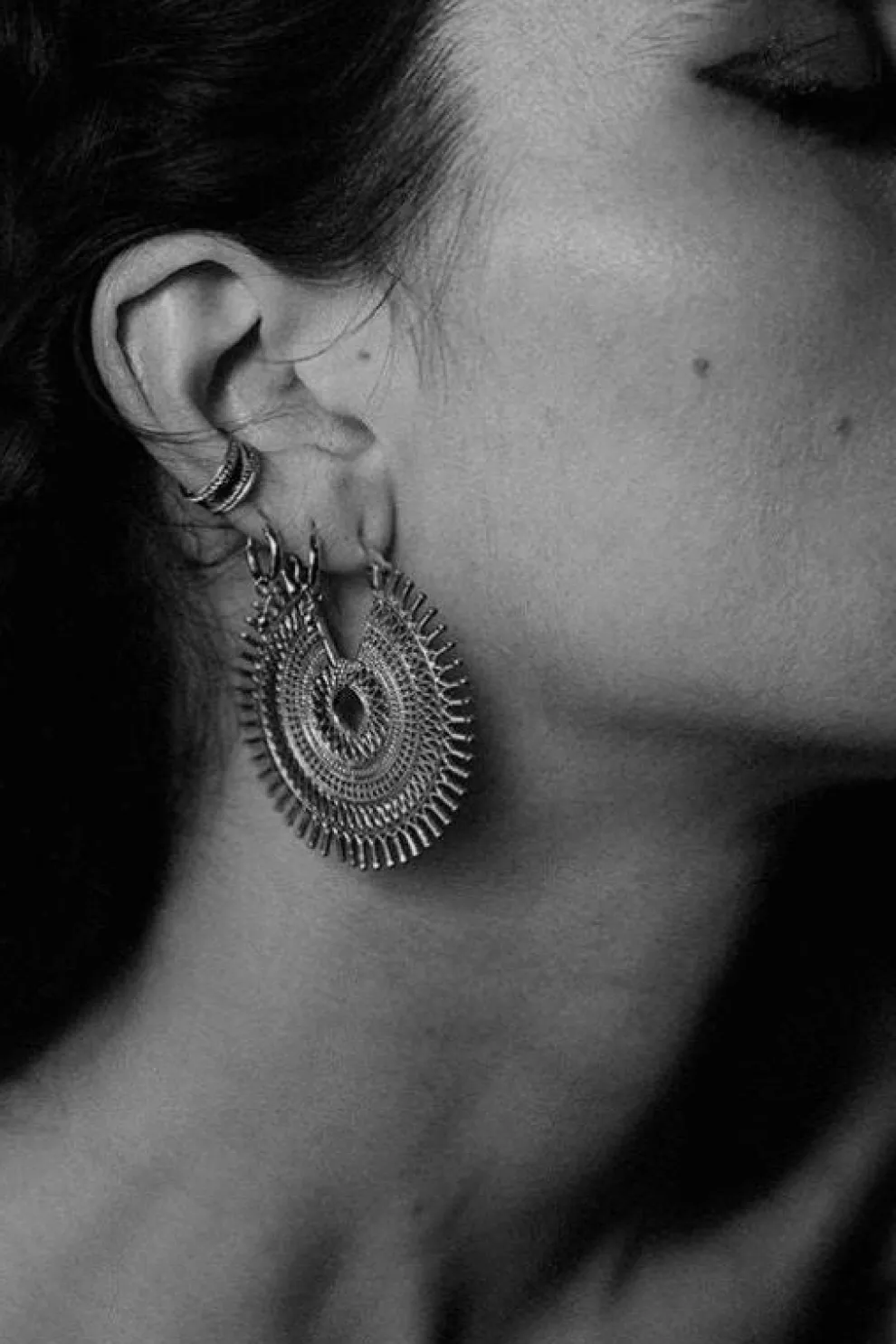BLACK KALA Surya S Hoop Earrings