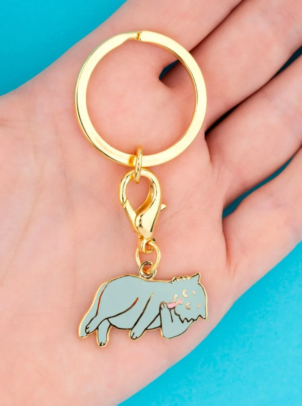 COUCOU SUZETTE Keychain - Gray Cat