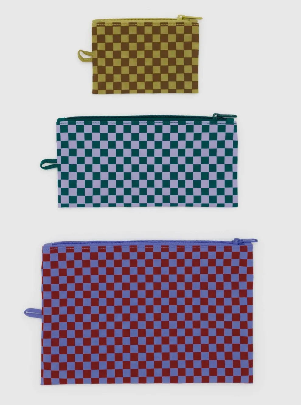 BAGGU Flat Pouches - Jewel Checks