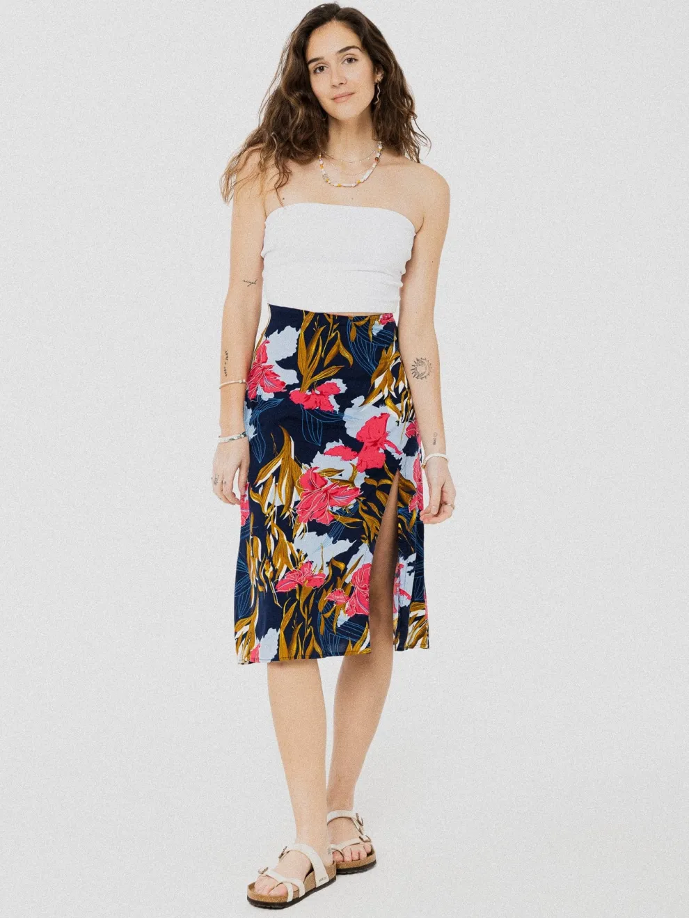 PINEAPPLE BANANAS Elena Skirt - Tropical navy