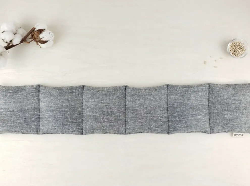 AMMA THERAPIE Heating Cushion for Shoulders - Hemp and Organic Cotton Sand