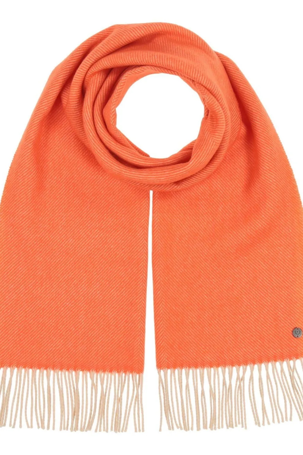 FRAAS Herringbone Pattern Wool Scarf