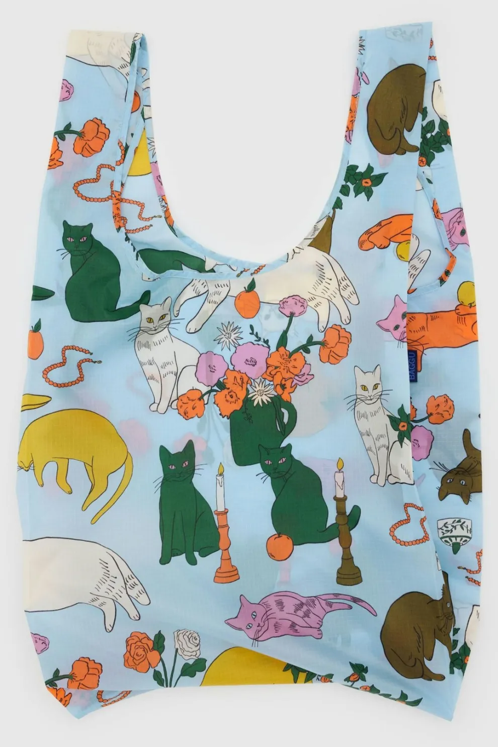 BAGGU Large Reusable Bag - Cats Table