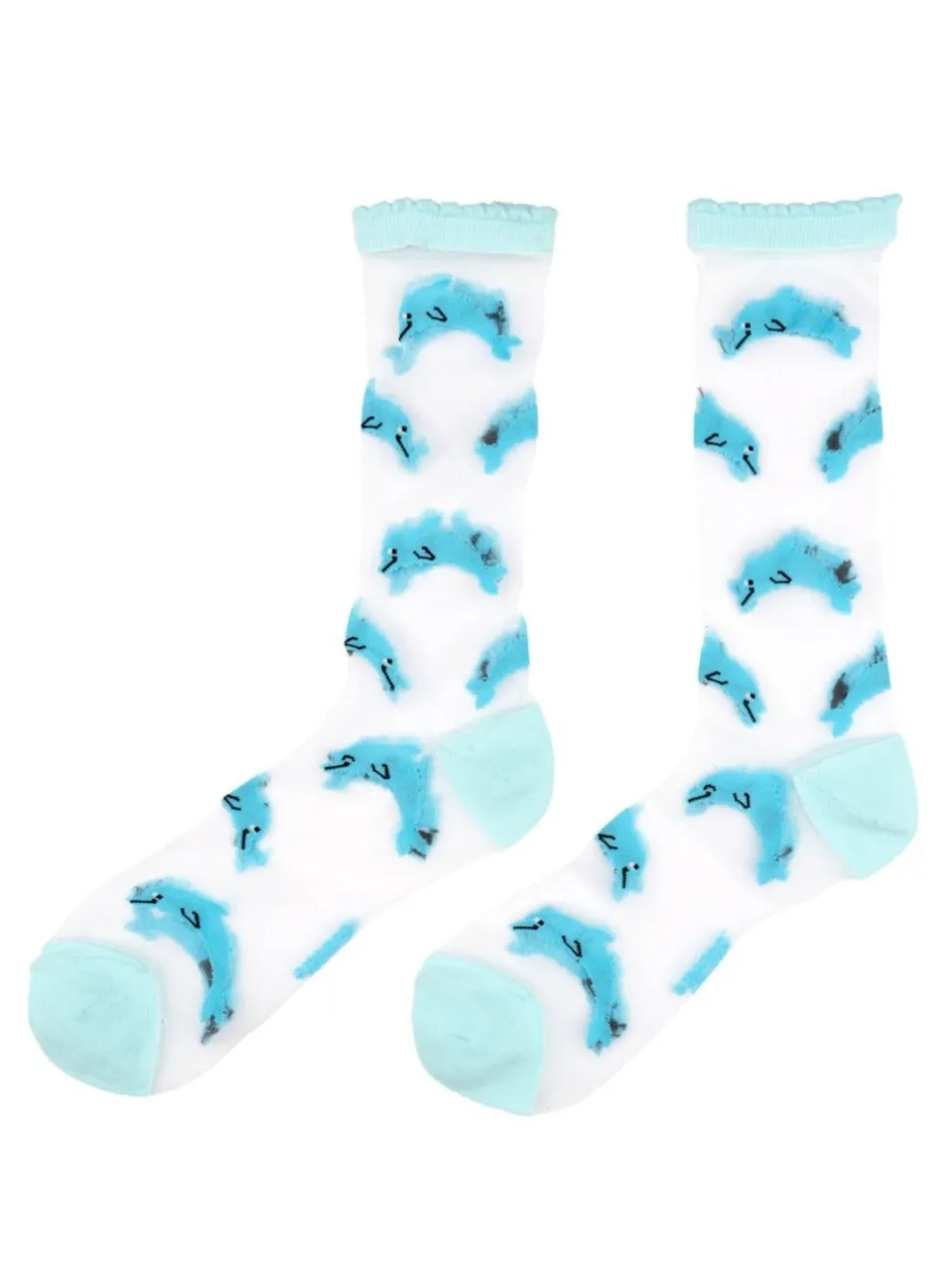 COUCOU SUZETTE Transparent Socks - Meow