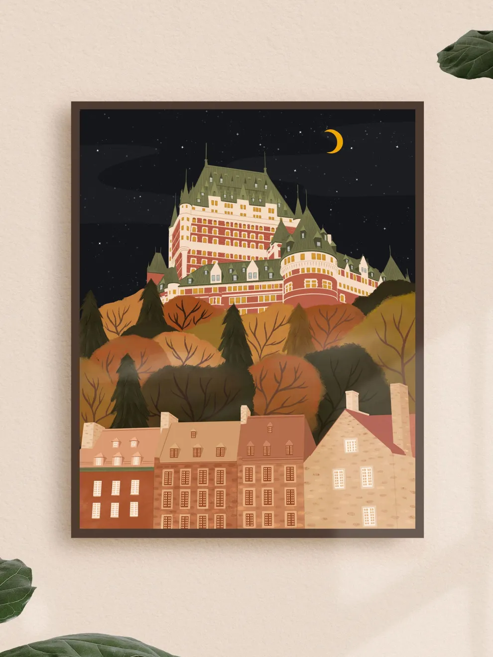 ITSFUNNYHOWWW Print - Chateau Frontenac at Night