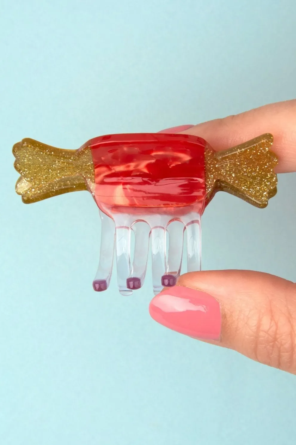 COUCOU SUZETTE Mini Hair Clip - Red Papillote