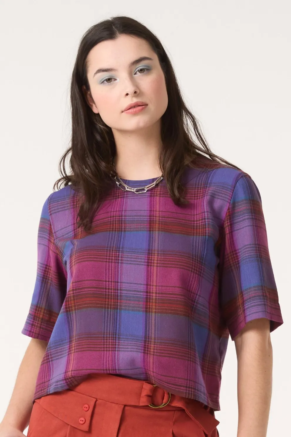 COKLUCH Sideral Top - Mauve Plaid