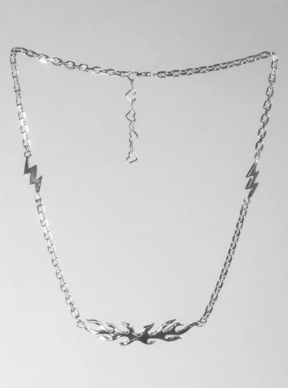 BILAK JEWELRY Flame and Lightning Necklace - Sterling Silver