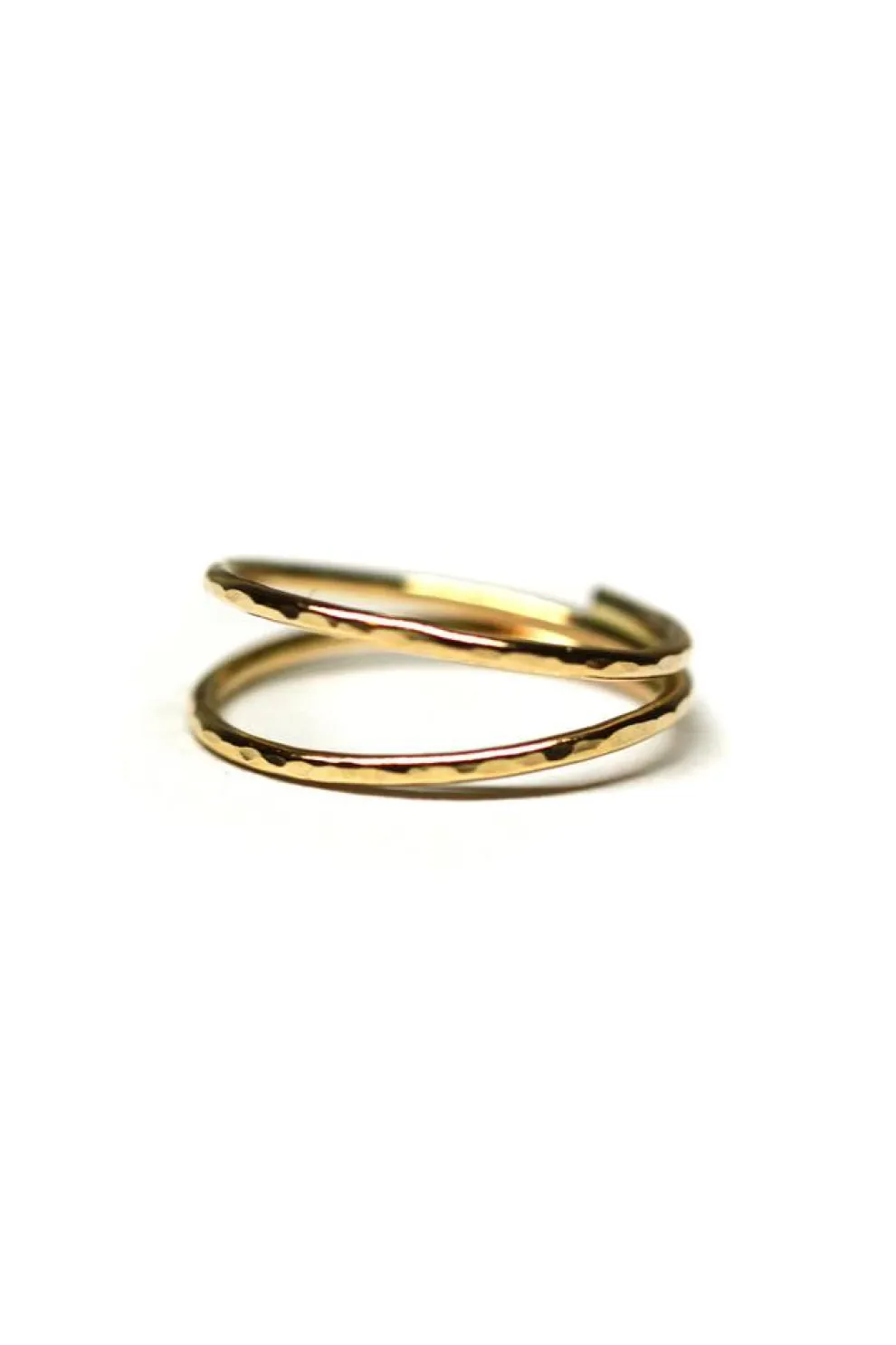 MAKSYM Double Hammered Ring - Gold