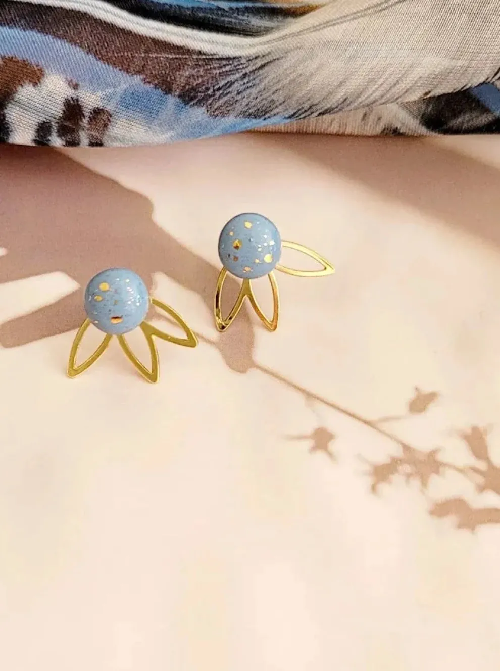 KAG 2 Piece Flower & Round Earrings