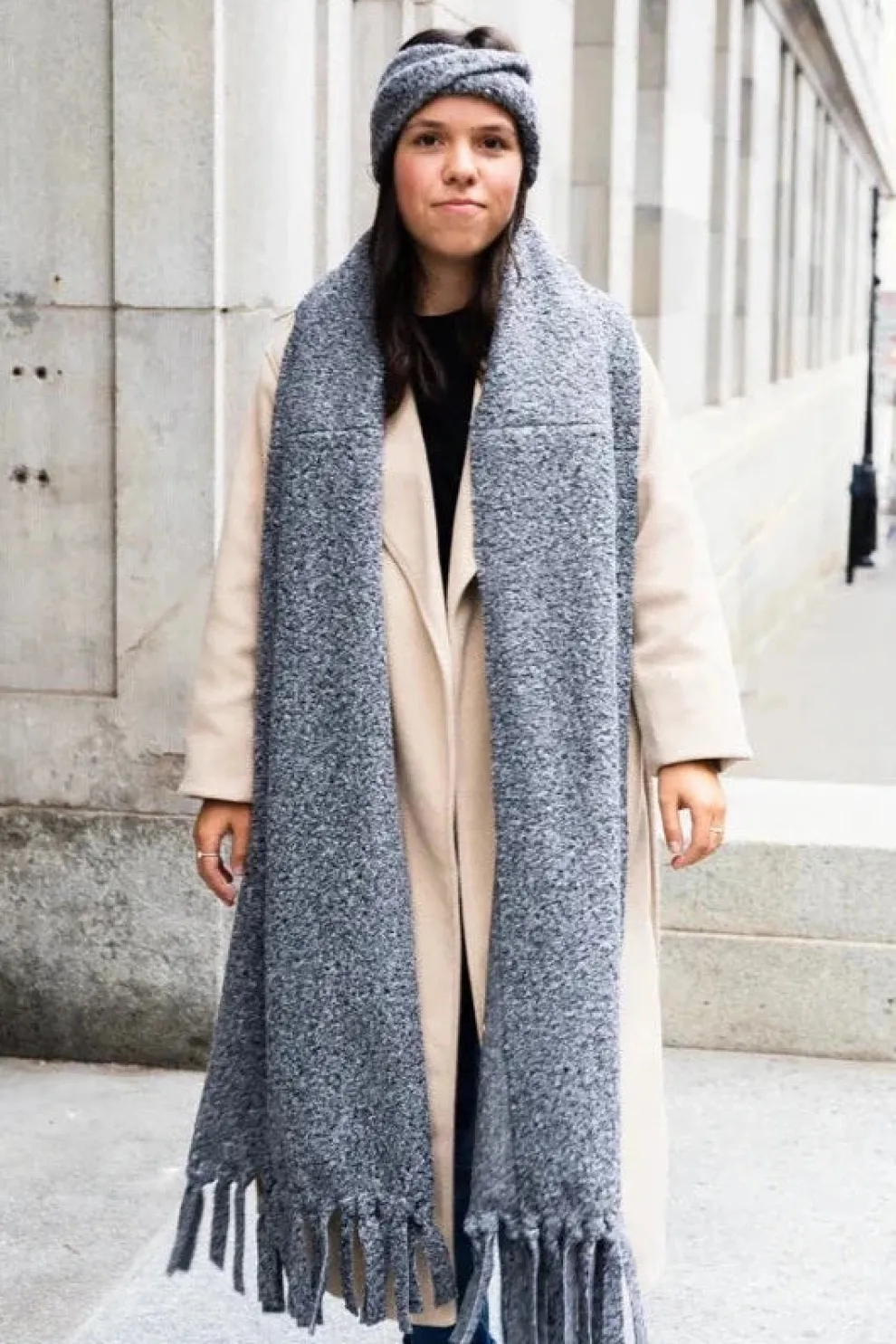 GIBOU Curly Fleece Scarf with Fringes