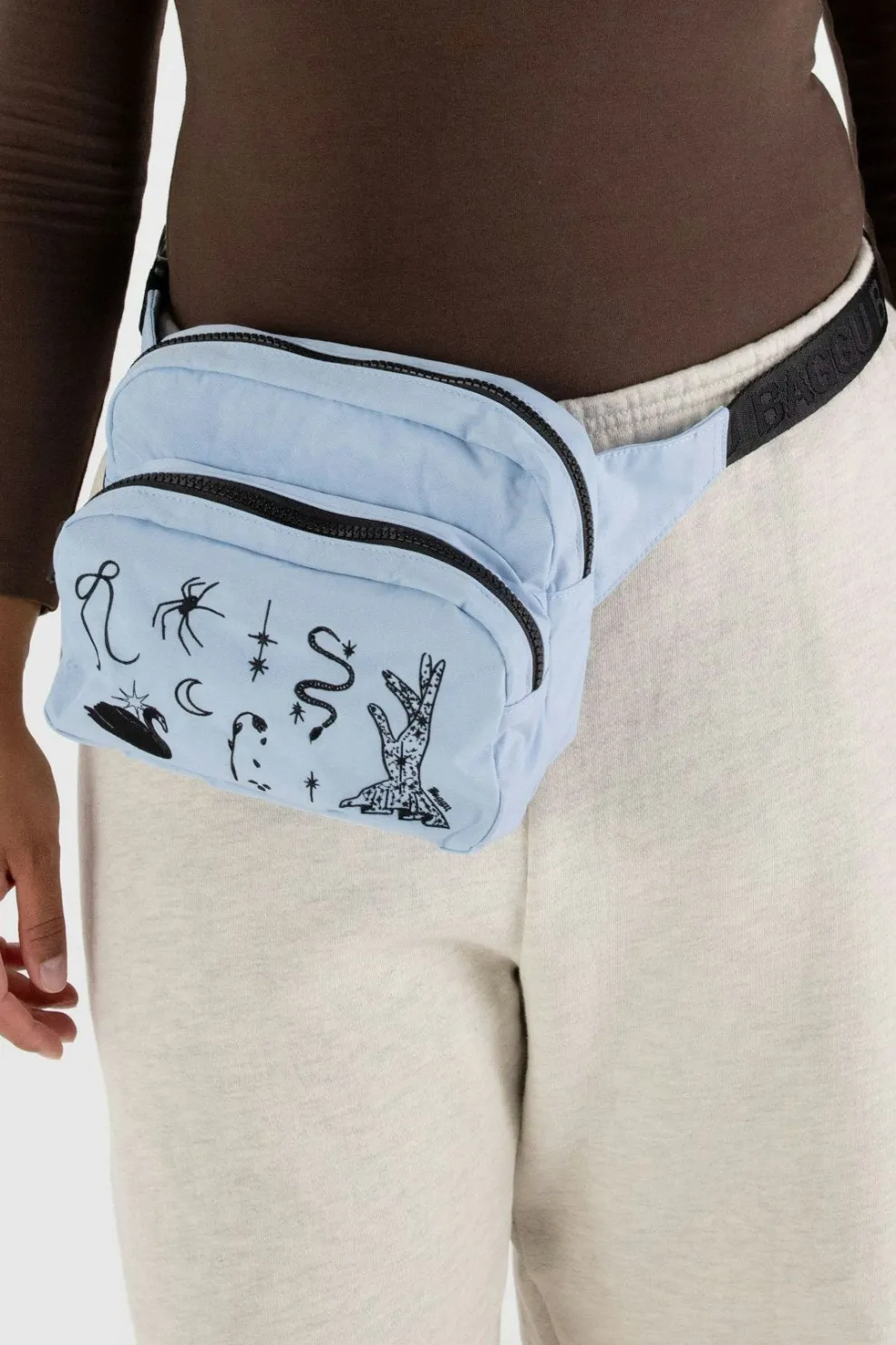 BAGGU Belt Bag - Embroidered Ballet Icons