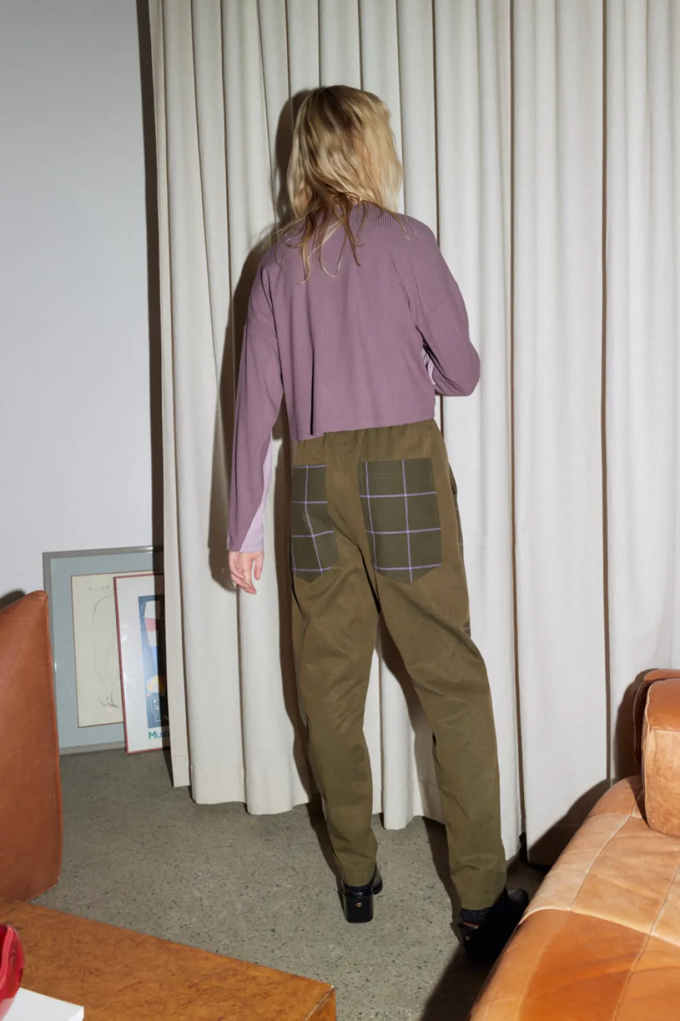 EVE GRAVEL Guna Pants - Green & Lavender