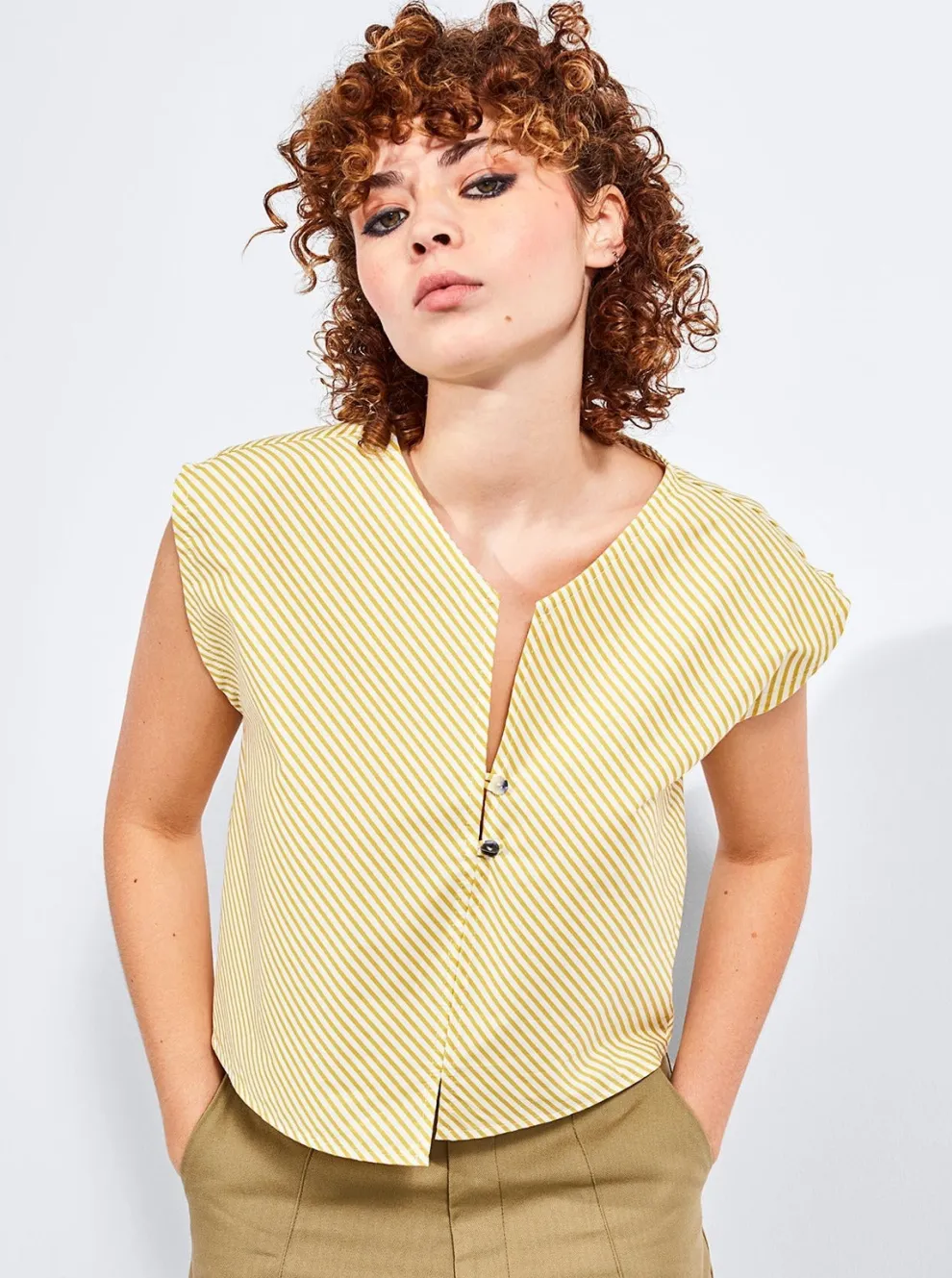 DAGG & STACEY Annie Top - Green Striped